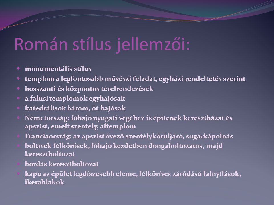 Rom N St Lus Jellemz I Form Kban Ppt Let Lteni